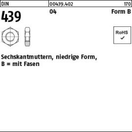Reyher DIN 439 04 Form B Sechskantmuttern, niedrige Form, mit Fasen Produktbild