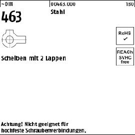 ~DIN 463 Stahl Scheiben mit 2 Lappen Produktbild