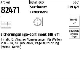 ART 82471 DIN 471 Sortiment Stahl Sicherungsringe VE=S Produktbild