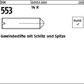 DIN 553 Gewindestifte mit Schlitz und Spitze