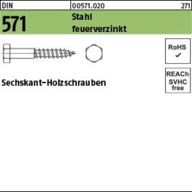 Reyher DIN 571 Stahl feuerverzinkt Sechskant-Holzschrauben Produktbild