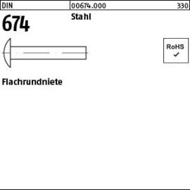 DIN 674 Stahl Flachrundniete Produktbild