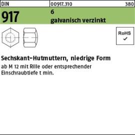 Reyher DIN 917 6 galvanisch verzinkt Sechskant-Hutmuttern, niedrige Form Produktbild