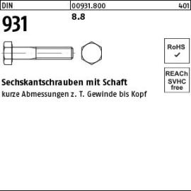 DIN 931 8.8 Sechskantschrauben mit Schaft Produktbild