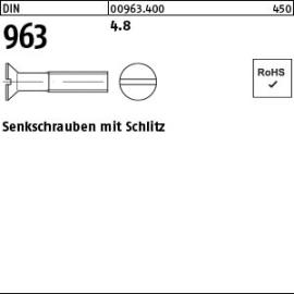 DIN 963 4.8 Senkschrauben mit Schlitz Produktbild