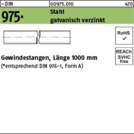 ~DIN 975 Stahl galvanisch verzinkt Gewindestangen, Länge 1000 mm Produktbild