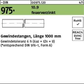 Reyher ~DIN 975 10.9 feuerverzinkt Gewindestangen, Länge 1000 mm Produktbild