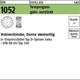DIN 1052 Temperguss galv. verzinkt Holzverbinder, Dorne zweiseitig Produktbild