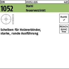 DIN 1052 Stahl feuerverzinkt Scheiben für Holzverbinder, starke, runde Ausführung Produktbild