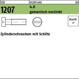 ISO 1207 4.8 galvanisch verzinkt Zylinderschrauben mit Schlitz Produktbild