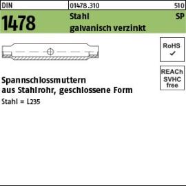 Reyher DIN 1478 Stahl SP galvanisch verzinkt, ÜZ Spannschlossmuttern aus Stahlrohr, geschlossene Form Produktbild