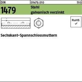 DIN 1479 Stahl galvanisch verzinkt Sechskant-Spannschlossmuttern Produktbild