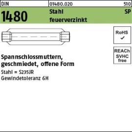 Reyher DIN 1480 Stahl SP feuerverzinkt Spannschlossmuttern, geschmiedet, offene Form Produktbild