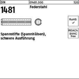DIN 1481 Federstahl Spannstifte (Spannhülsen), schwere Ausführung Produktbild