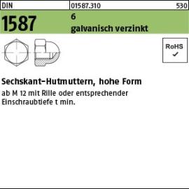 Reyher DIN 1587 6 galvanisch verzinkt Sechskant-Hutmuttern, hohe Form Produktbild