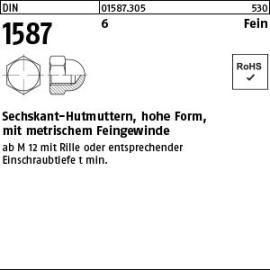 Reyher DIN 1587 6 Fein Sechskant-Hutmuttern, hohe Form, mit metrischem Feingewinde Produktbild