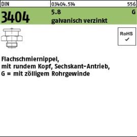 Reyher DIN 3404 5.8 G 1/4 - 16 SW 17 gal Zn, m. rundem Kopf gal Zn VE=S Produktbild