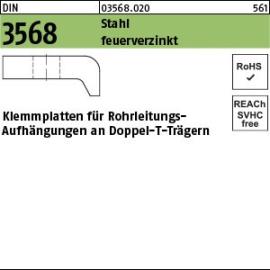 Reyher DIN 3568 Stahl feuerverzinkt Klemmplatten für Rohrleitungs- Aufhängungen an Doppel-T-Trägern Produktbild