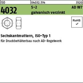 Reyher ISO 4032 5-2 AD W7 galvanisch verzinkt Sechskantmuttern, ISO-Typ 1 Produktbild