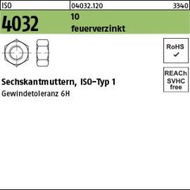 Reyher ISO 4032 10 feuerverzinkt Sechskantmuttern, ISO-Typ 1 Produktbild