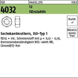 ISO 4032 12 flZnL 480h (zinklamellenbesch.) Sechskantmuttern, ISO-Typ 1 Produktbild