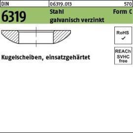 Reyher DIN 6319 Stahl Form C galvanisch verzinkt Kugelscheiben, einsatzgehärtet Produktbild