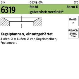 Reyher DIN 6319 Stahl Form D galvanisch verzinkt Kegelpfannen, einsatzgehärtet Produktbild