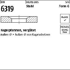DIN 6319 Stahl Form G Kegelpfannen, vergütet Produktbild