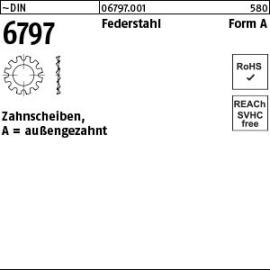 Reyher ~DIN 6797 Federstahl Form A Zahnscheiben, außengezahnt Produktbild
