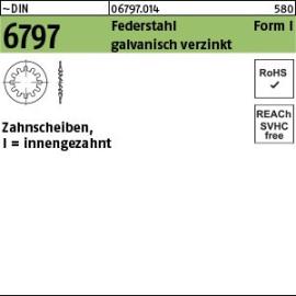 Reyher ~DIN 6797 Federstahl Form I galvanisch verzinkt Zahnscheiben, innengezahnt Produktbild