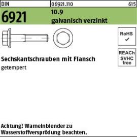 Reyher DIN 6921 10.9 galvanisch verzinkt Sechskantschrauben mit Flansch Produktbild