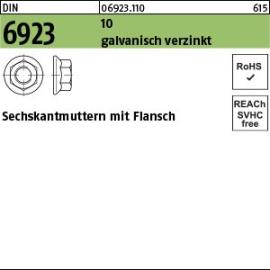 Reyher DIN 6923 10 galvanisch verzinkt Sechskantmuttern mit Flansch Produktbild
