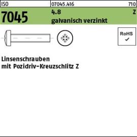 Reyher ISO 7045 4.8 Z galvanisch verzinkt Linsenschrauben mit Pozidriv-Kreuzschlitz Z Produktbild