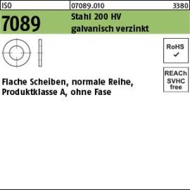 Reyher ISO 7089 Stahl 200 HV galvanisch verzinkt Flache Scheiben, normale Reihe, Produktklasse A, ohne Fase Produktbild