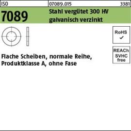 Reyher ISO 7089 Stahl verg. 300 HV galvanisch verzinkt Flache Scheiben, normale Reihe, Produktklasse A, ohne Fase Produktbild