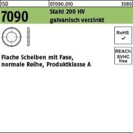 ISO 7090 Stahl 200 HV galvanisch verzinkt Flache Scheiben mit Fase, normale Reihe, Produktklasse A Produktbild