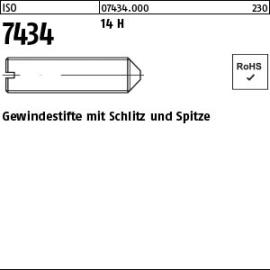 ISO 7434 Gewindestifte mit Schlitz und Spitze