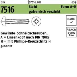 DIN 7516 Gewinde-Schneidschrauben mit Kreuzschlitz