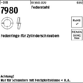 ~DIN 7980 Federstahl Federringe für Zylinderschrauben Produktbild