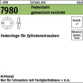 Reyher ~DIN 7980 Federstahl galvanisch verzinkt Federringe für Zylinderschrauben Produktbild