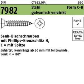DIN 7982 Senkkopf-Blechschrauben mit Kreuzschlitz