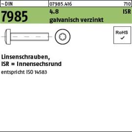 Reyher ~DIN 7985 4.8 ISR galvanisch verzinkt Linsenschrauben mit Innensechsrund Produktbild