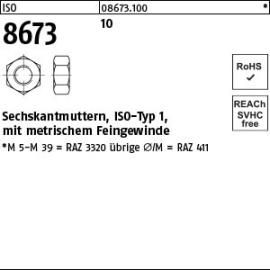 Reyher ISO 8673 10 Sechskantmuttern, ISO-Typ 1, mit metrischem Feingewinde Produktbild