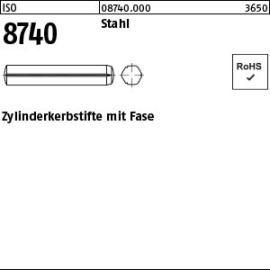 Reyher ISO 8740 Stahl Zylinderkerbstifte mit Fasen Produktbild
