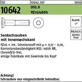 Reyher ISO 10642 010.9 flZnL 480h (zinklamellenbesch.) Senkschrauben mit Innensechskant Produktbild