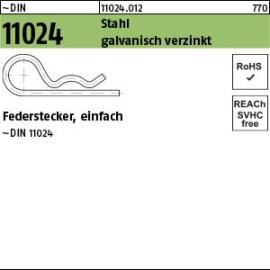 Reyher DIN 11024 Stahl galvanisch verzinkt Federstecker, einfach Produktbild