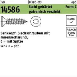 ISO 14586 Senk-Blechschrauben mit Innensechsrund