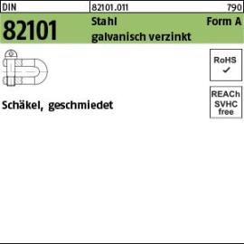 Reyher DIN 82101 Stahl Form A galvanisch verzinkt Schäkel, geschmiedet Produktbild