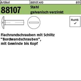 Artikel 88107 Flachrundschrauben / Bordwandschrauben mit Schlitz
