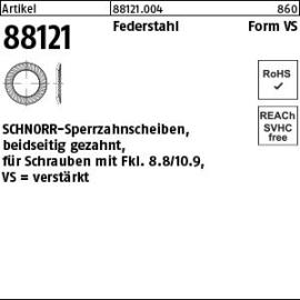 Reyher Artikel 88121 Federstahl Form VS SCHNORR-Sperrzahnscheiben, beidseitig gezahnt, für Schrauben mit Fkl. 8.8/10.9 Produktbild